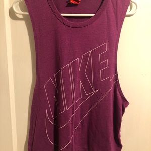 Nike Womens purple muscle workout tank size XS.